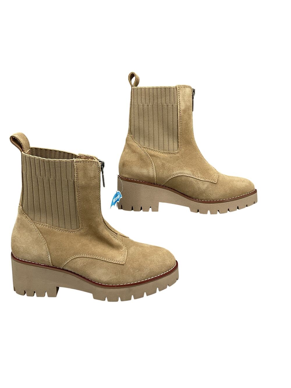 NEW Aqua College Women’s Dream Suede Zipper Booties Beige Size 7M
